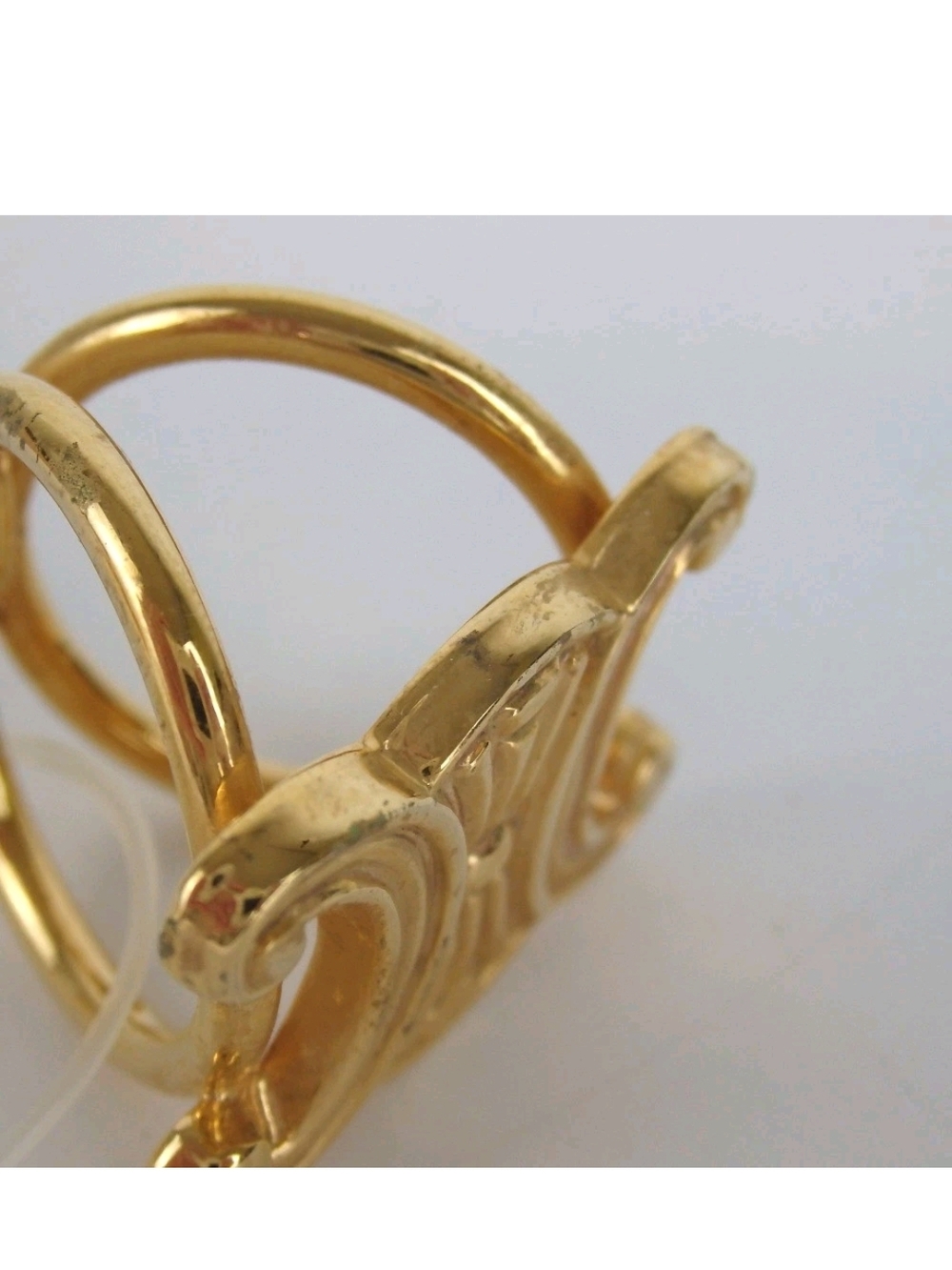 Celine Gold Triomphe Scarf Ring Holder - Picture 5 of 8